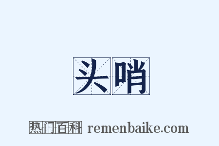 头哨是什么意思的图片